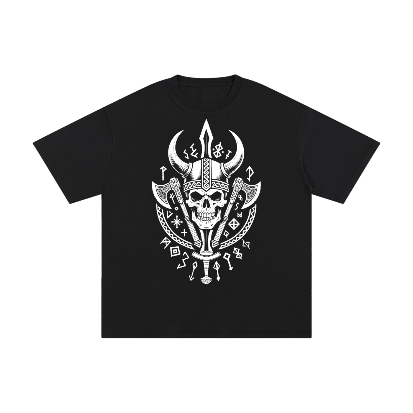 Gothic Viking Vampire Skull T-shirt