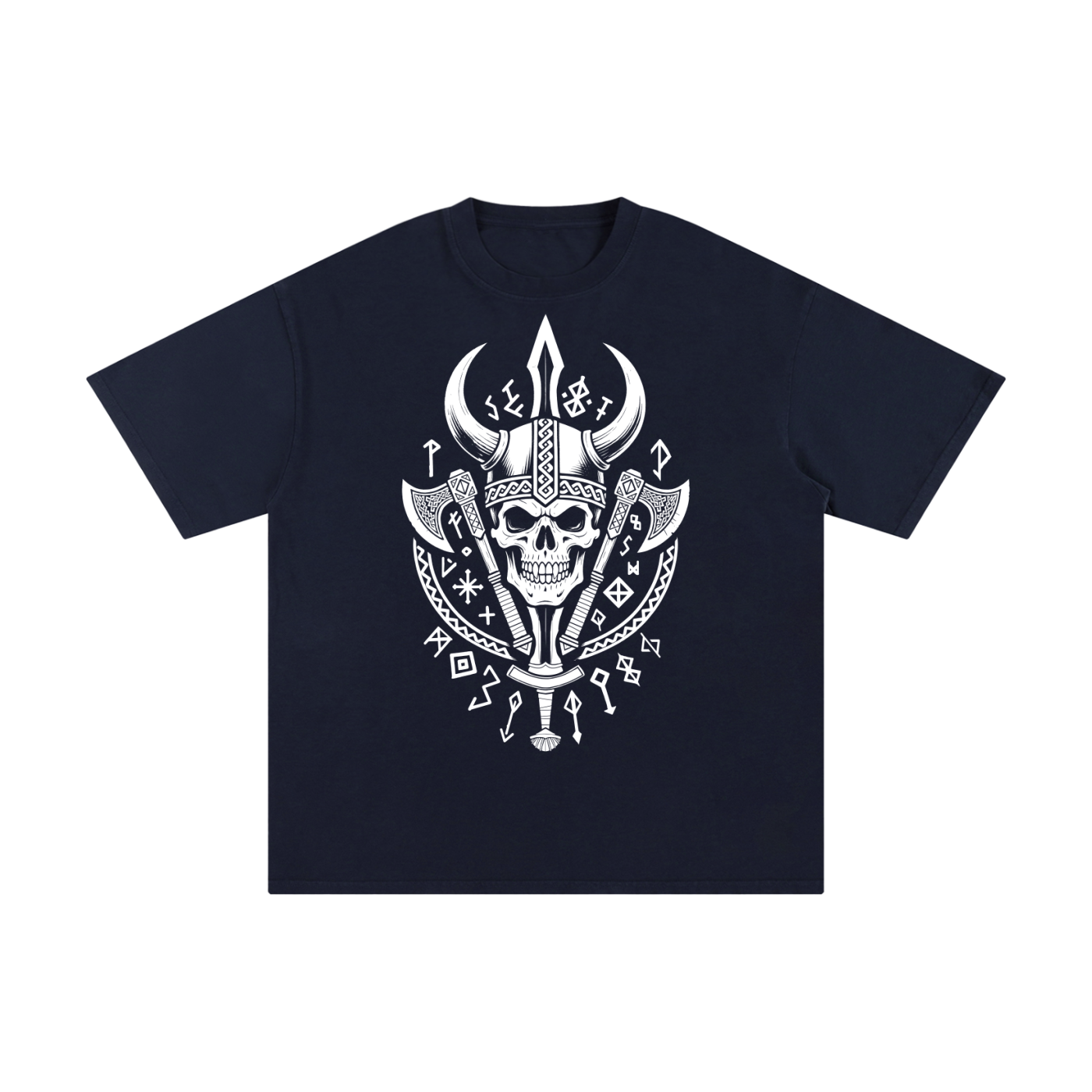 Gothic Viking Vampire Skull T-shirt