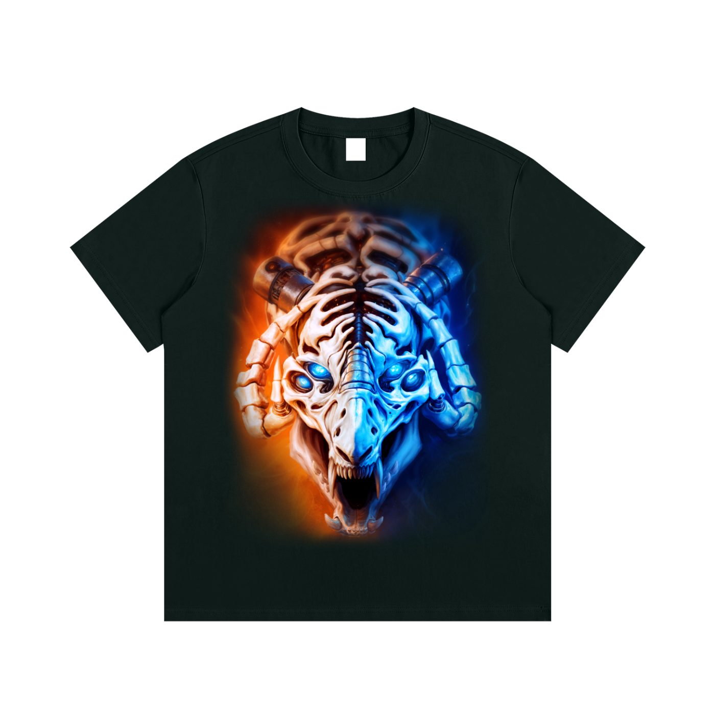 Cybernetic Skull Beast T-Shirt | Gothic Horror Robot Monster Tee | Unisex Adults Teens Graphic Shirt