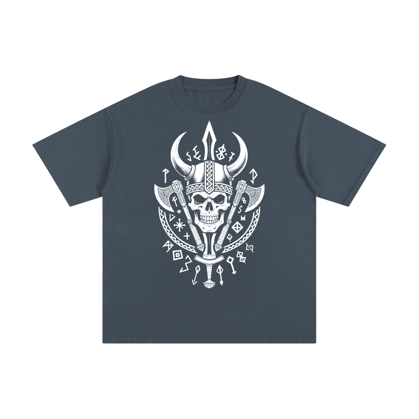 Gothic Viking Vampire Skull T-shirt
