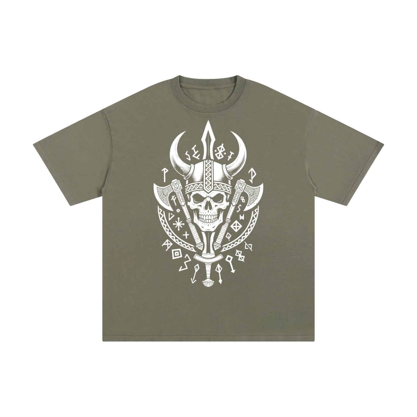 Gothic Viking Vampire Skull T-shirt
