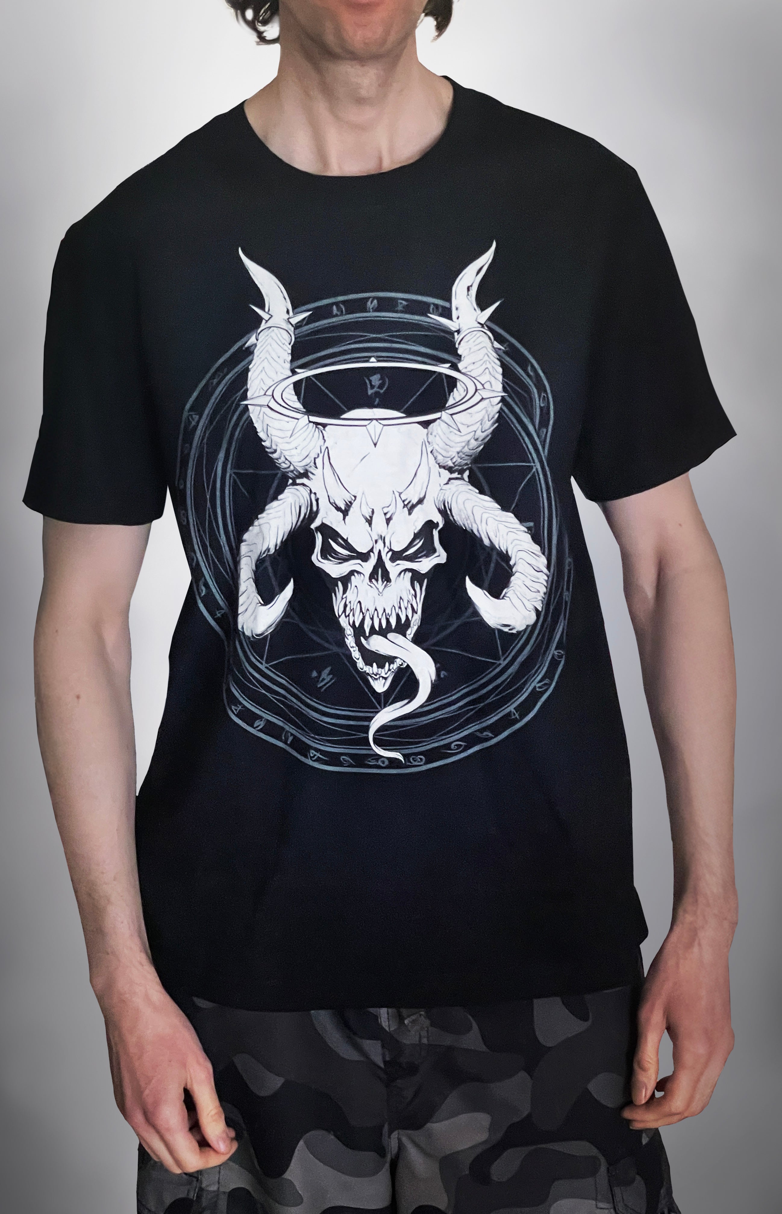 Divine Skull of Death | Occult Skull & Sigil Gothic T-Shirt