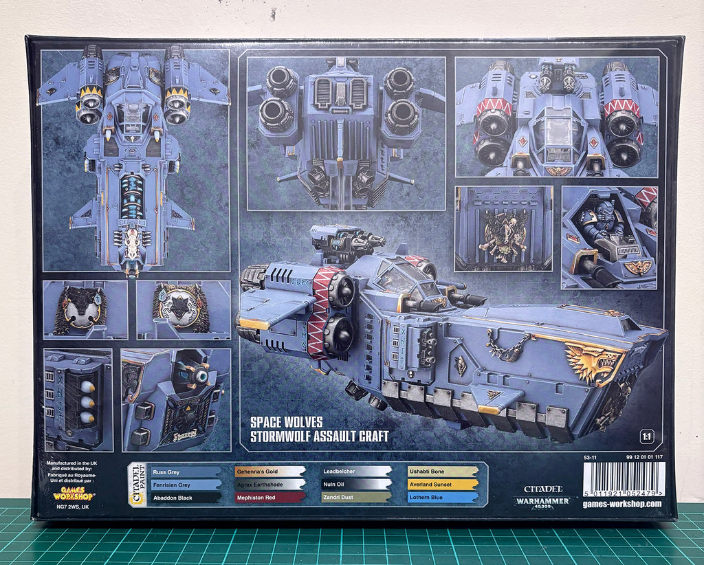 Warhammer 40,000 – Space Wolves Stormfang Gunship | OOP Small Hole in Sealed Box | Citadel Miniature | Rare