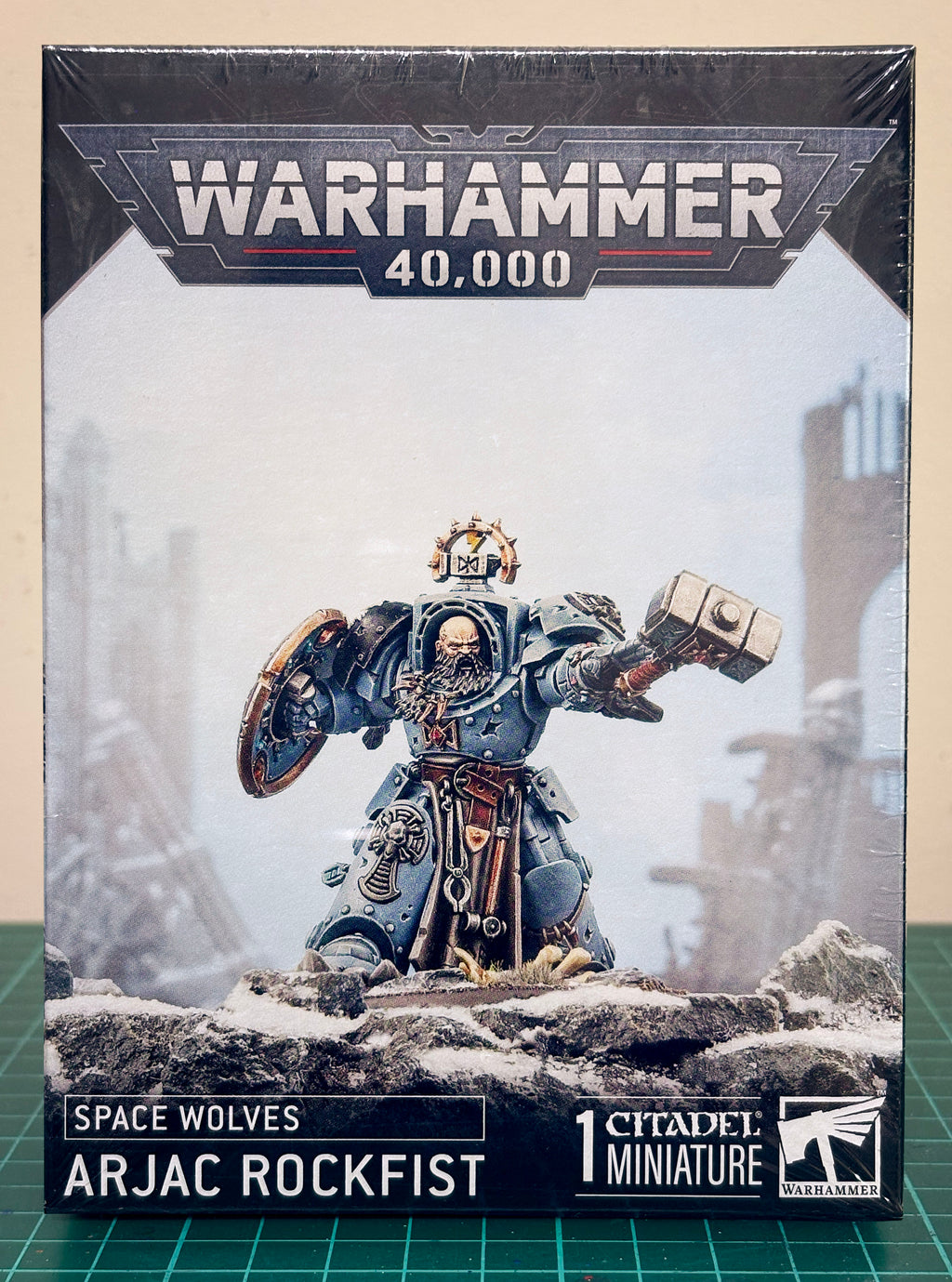 Warhammer 40,000 – Space Wolves Arjac Rockfist | Citadel Miniature | Factory Sealed | Elite Hero