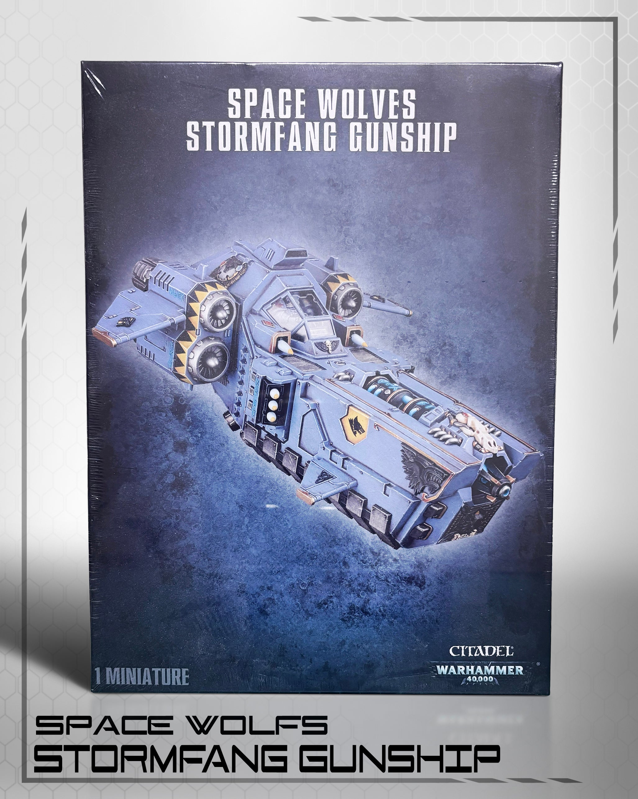 Warhammer 40,000 – Space Wolves Stormfang Gunship | OOP Small Hole in Sealed Box | Citadel Miniature | Rare