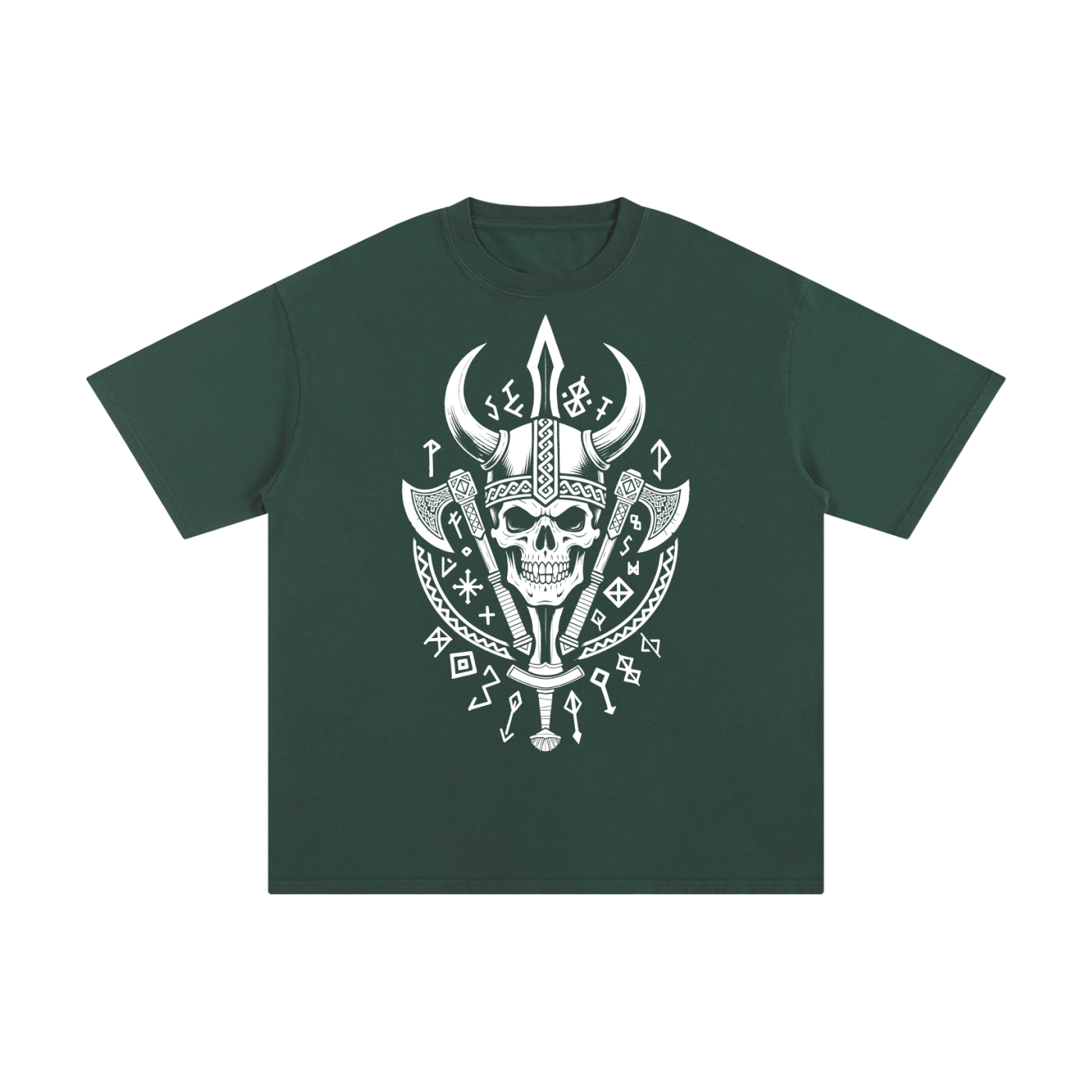 Gothic Viking Vampire Skull T-shirt