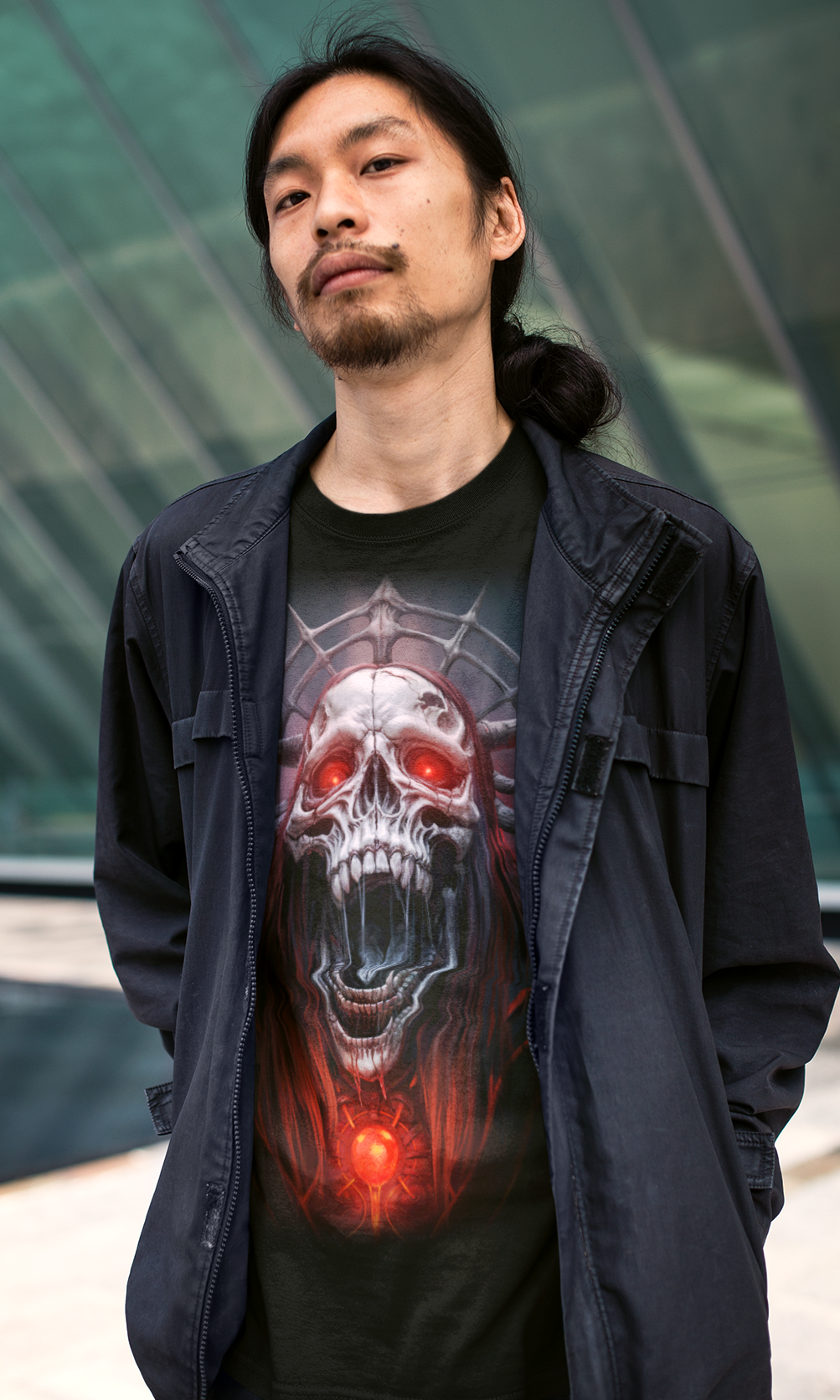 Hellborn Demon Lich King T-Shirt | Gothic Horror Tee | Unisex Adults Teens | Dark Fantasy Shirt