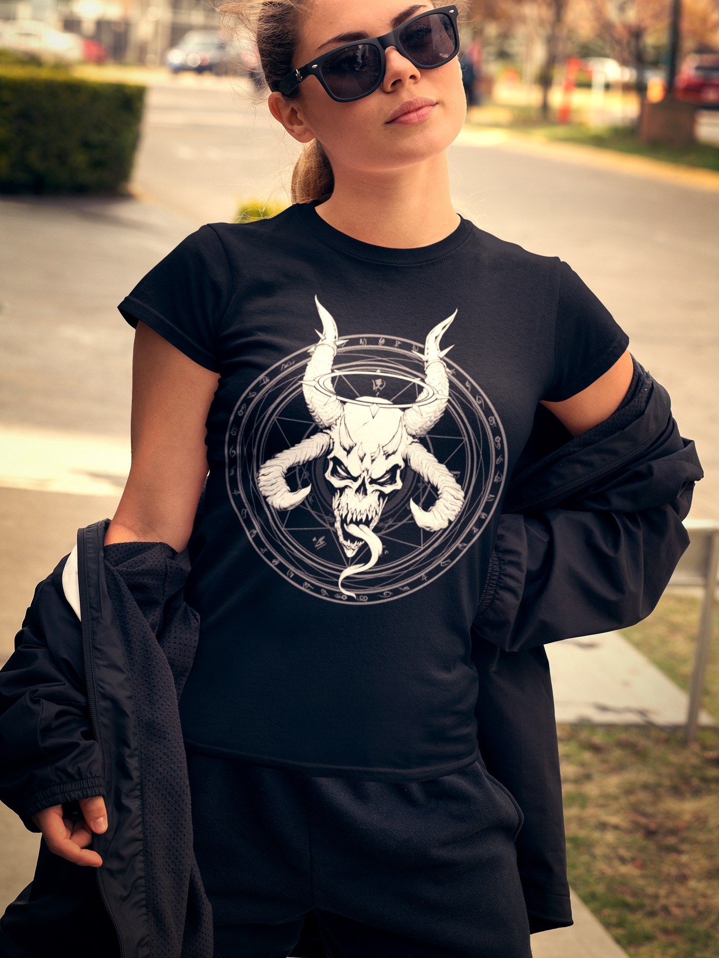 Divine Skull of Death | Occult Skull & Sigil Gothic T-Shirt
