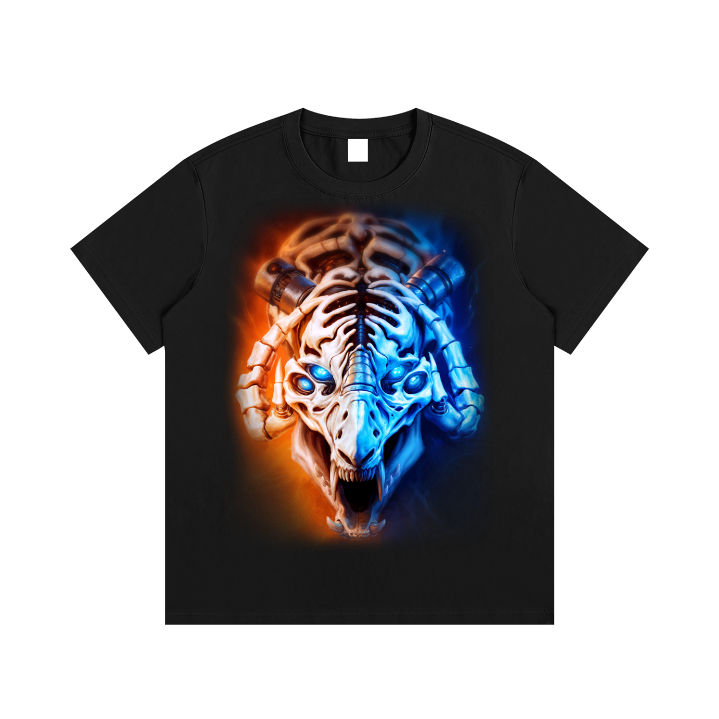 Cybernetic Skull Beast T-Shirt | Gothic Horror Robot Monster Tee | Unisex Adults Teens Graphic Shirt