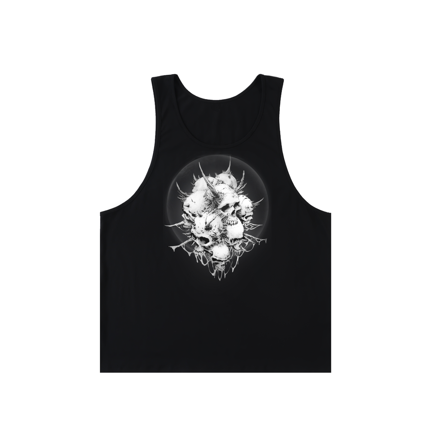 tank top,dark,skull,skulls,mutant,fused skulls