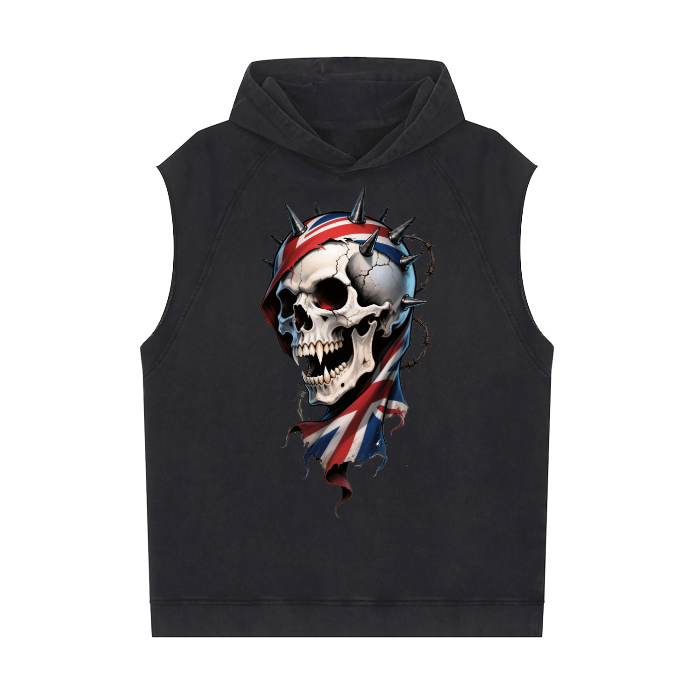 gothic vampire skull,british flag,dark macabre horror