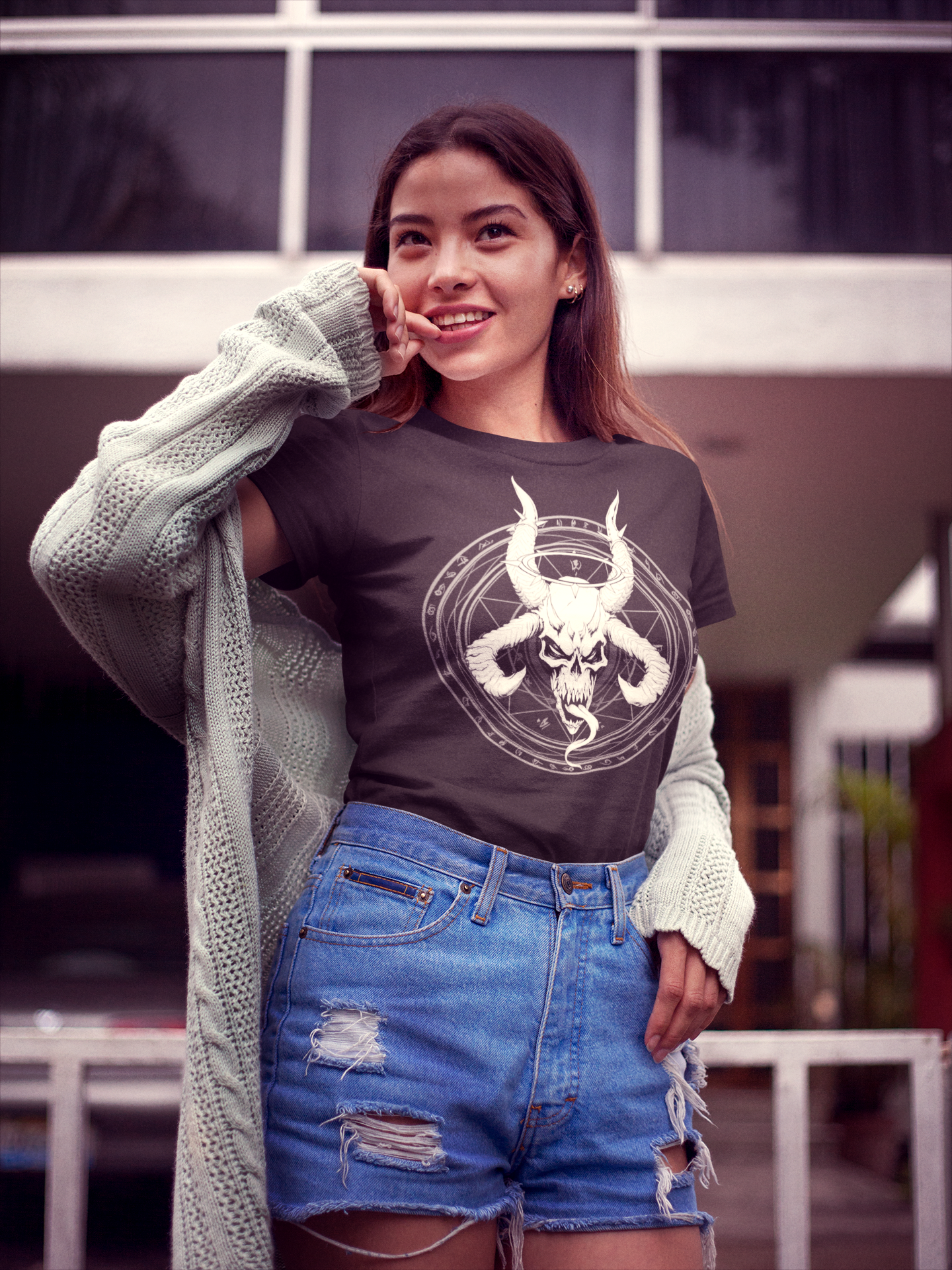 Divine Skull of Death | Occult Skull & Sigil Gothic T-Shirt