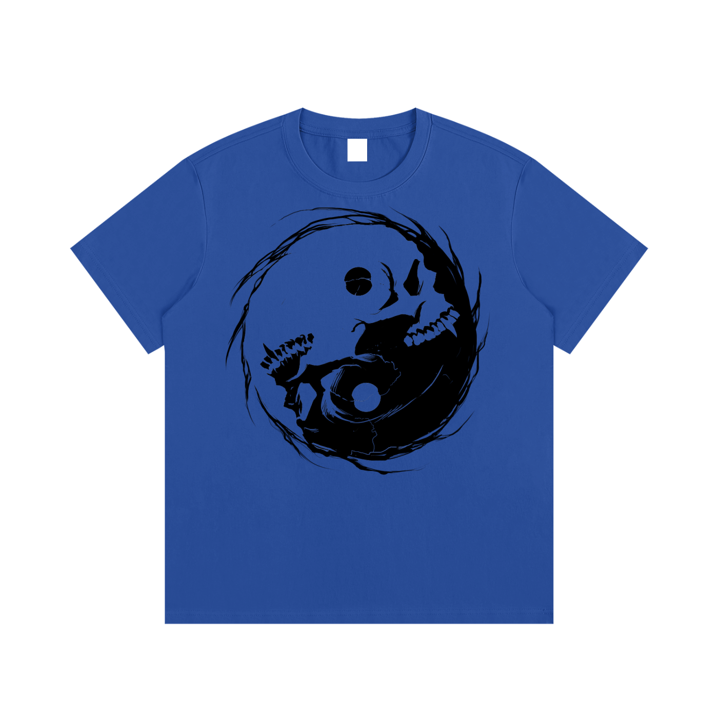 Occult Gothic Vampire Skull Yin Yang Sigil | Essential Cotton T-Shirt Light