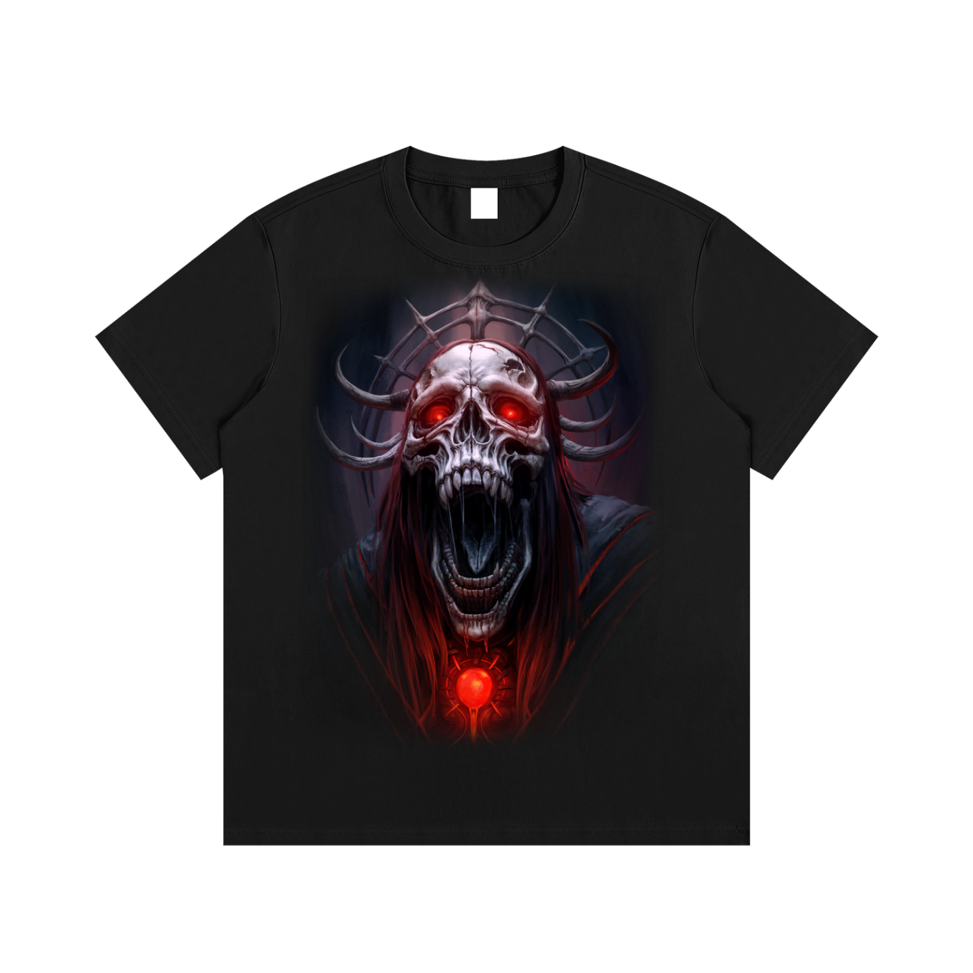 Hellborn Demon Lich King T-Shirt | Gothic Horror Tee | Unisex Adults Teens | Dark Fantasy Shirt