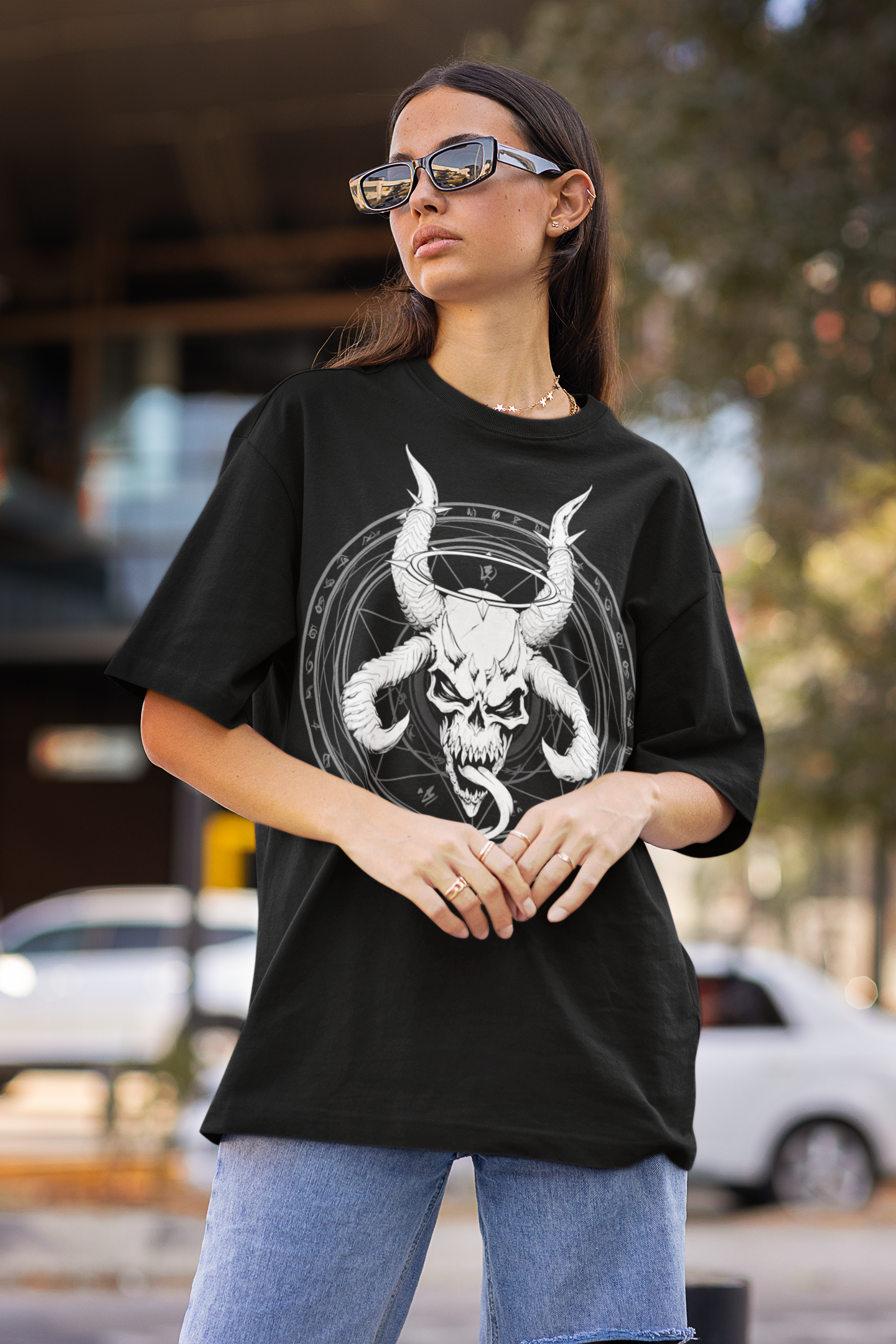 Divine Skull of Death | Occult Skull & Sigil Gothic T-Shirt