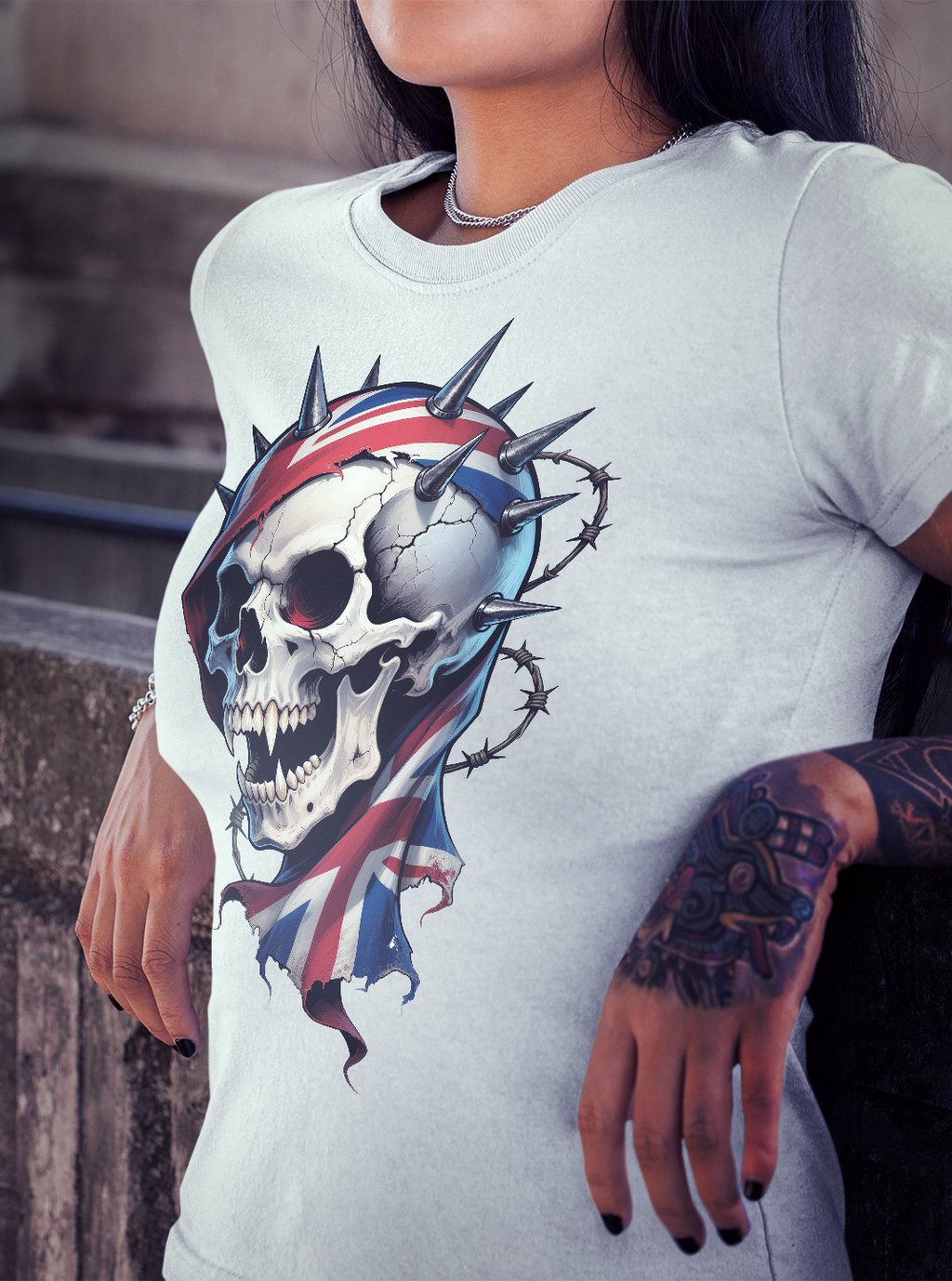 British Reaper T-Shirt | Heavy Metal Gothic Skull & Union Jack