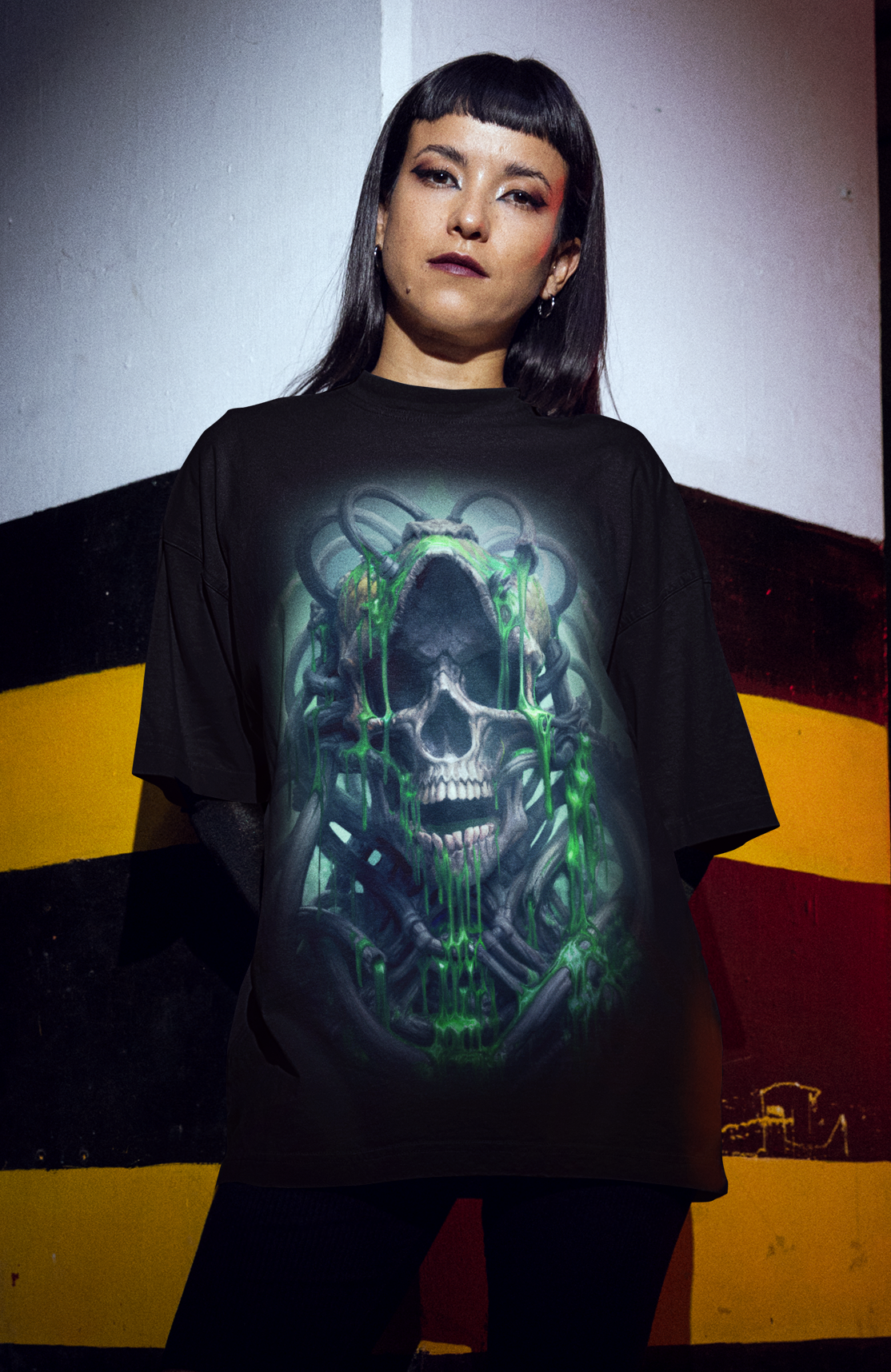 Oozing Toxic Bio-Skull T-Shirt – Gothic Dark Fantasy Horror Art by DarkAtomic