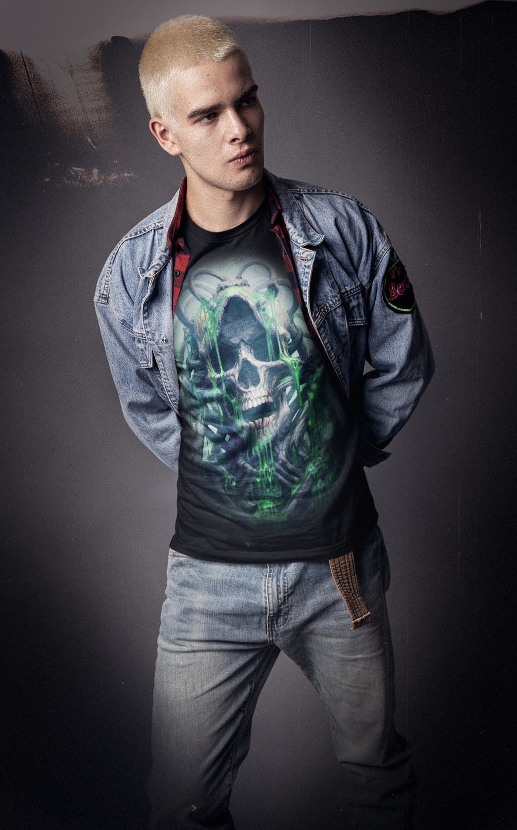 Oozing Toxic Bio-Skull T-Shirt – Gothic Dark Fantasy Horror Art by DarkAtomic