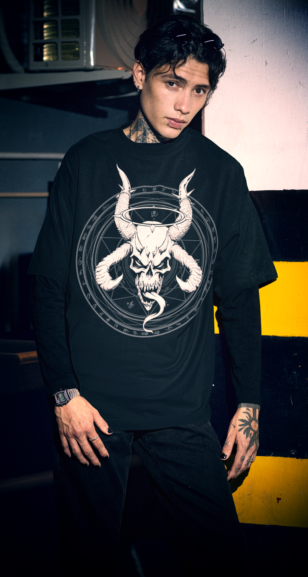 Divine Skull of Death | Occult Skull & Sigil Gothic T-Shirt