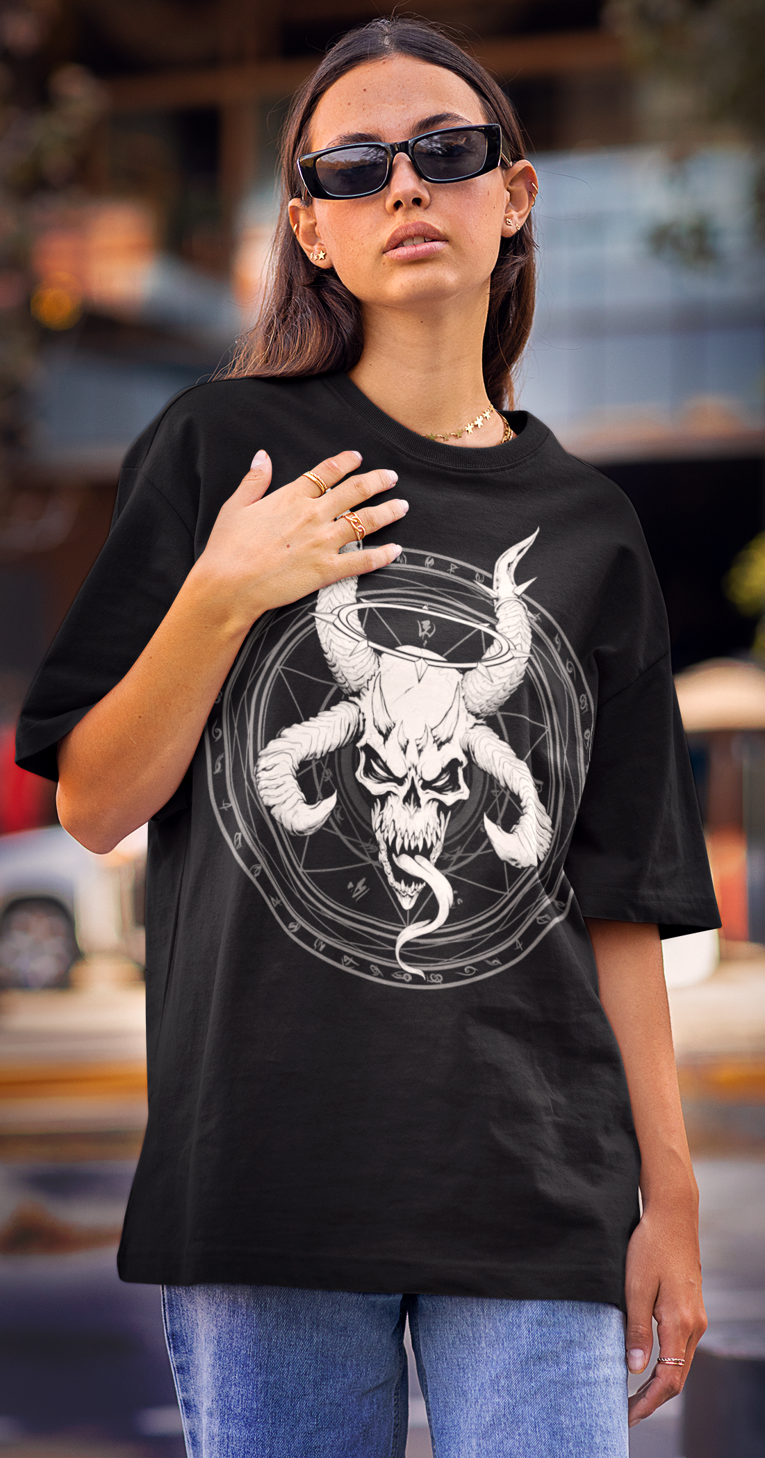 Divine Skull of Death | Occult Skull & Sigil Gothic T-Shirt