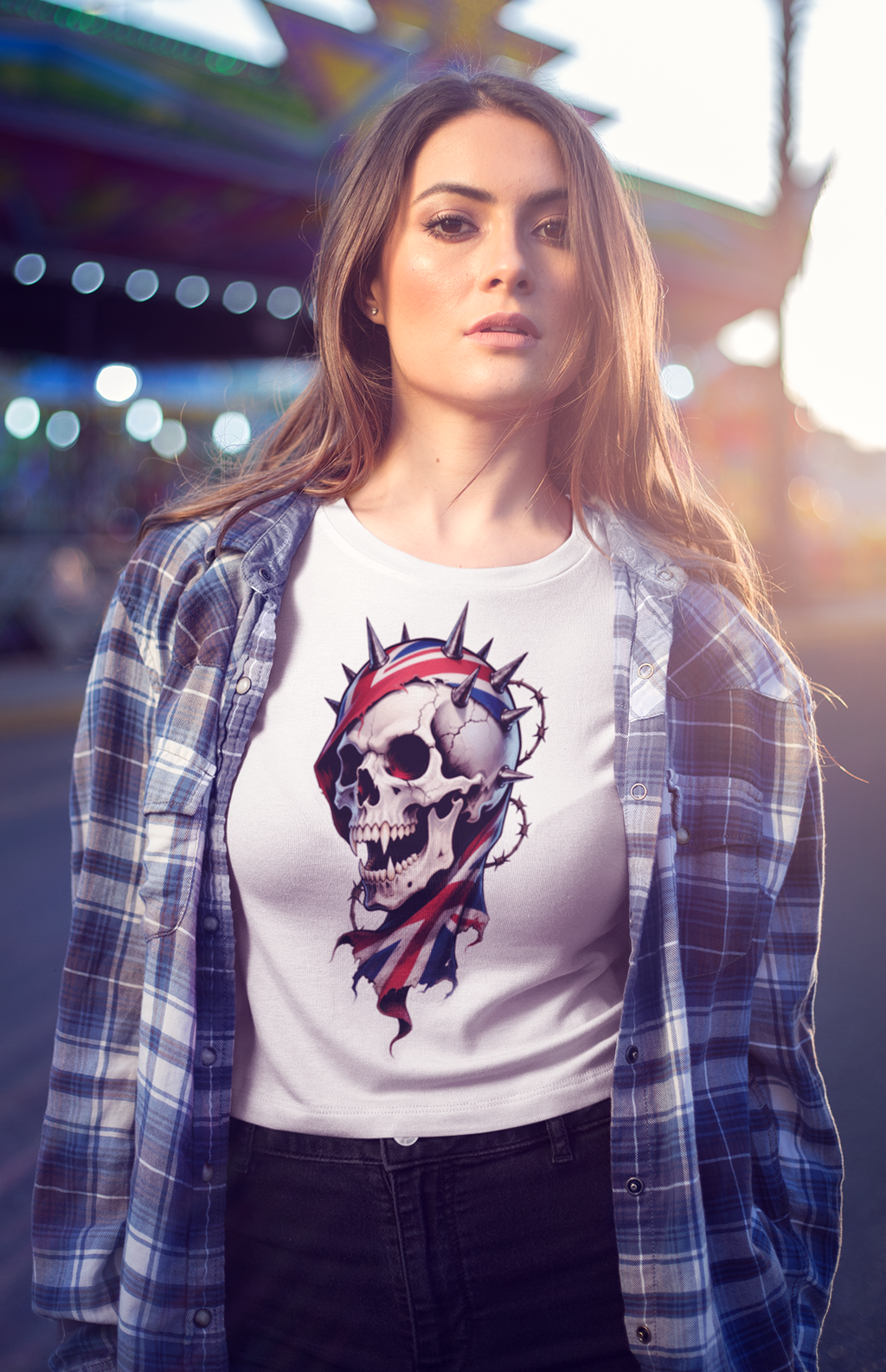 British Reaper T-Shirt | Heavy Metal Gothic Skull & Union Jack