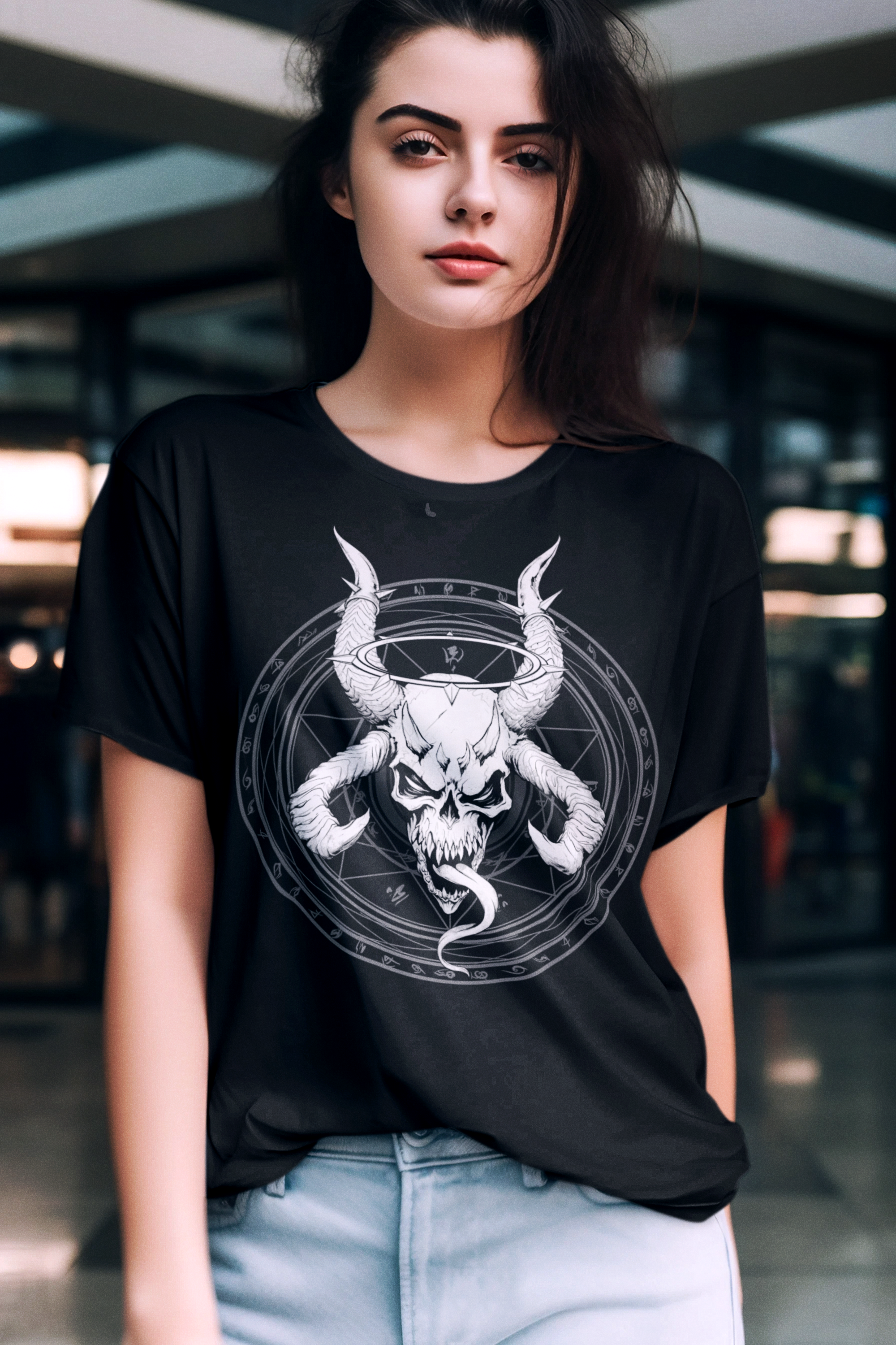 Divine Skull of Death | Occult Skull & Sigil Gothic T-Shirt