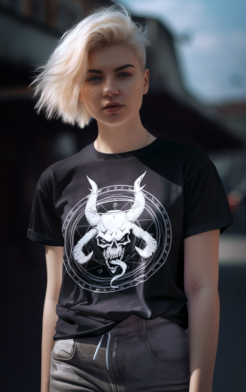 Divine Skull of Death | Occult Skull & Sigil Gothic T-Shirt