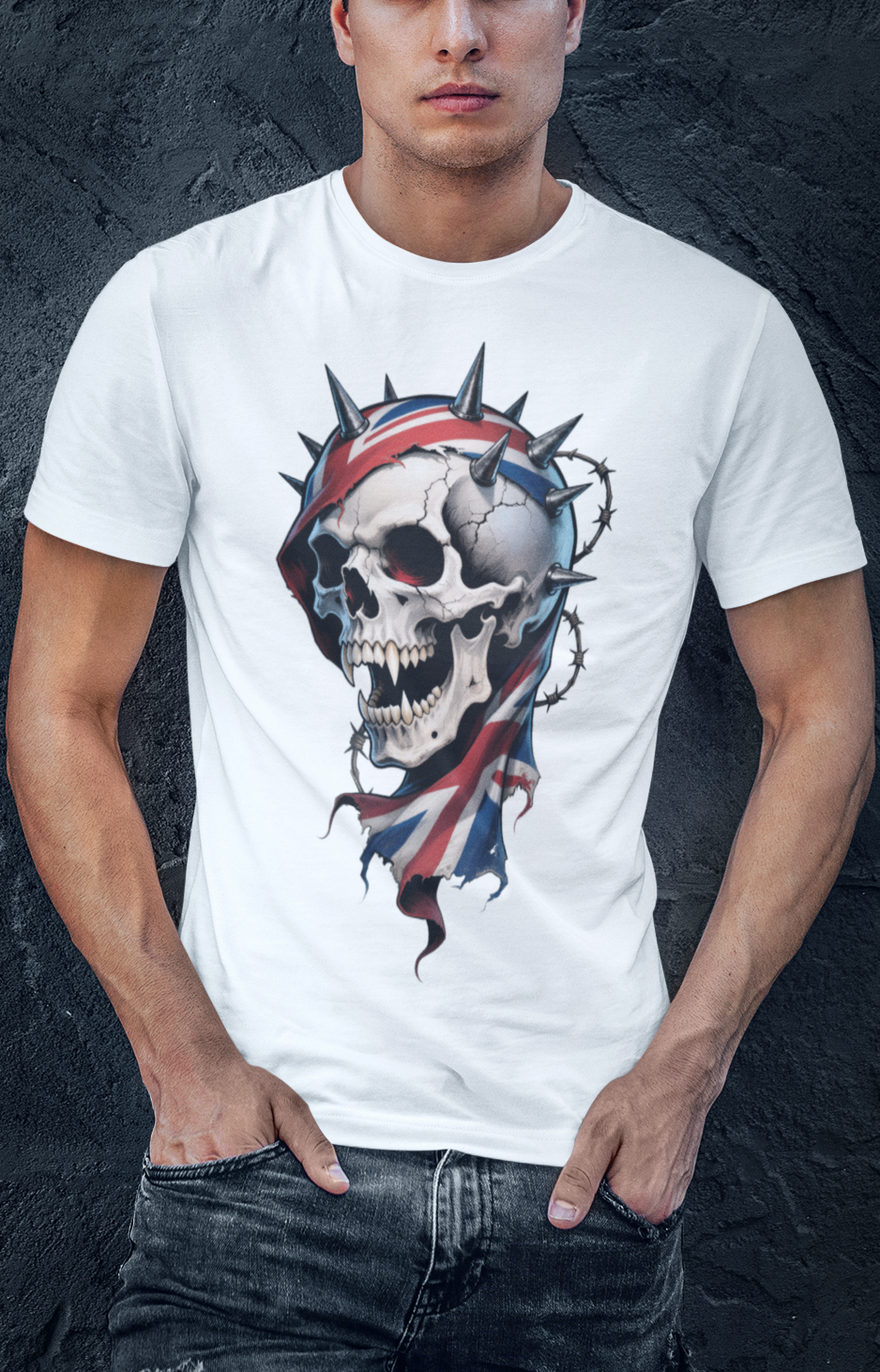 British Reaper T-Shirt | Heavy Metal Gothic Skull & Union Jack