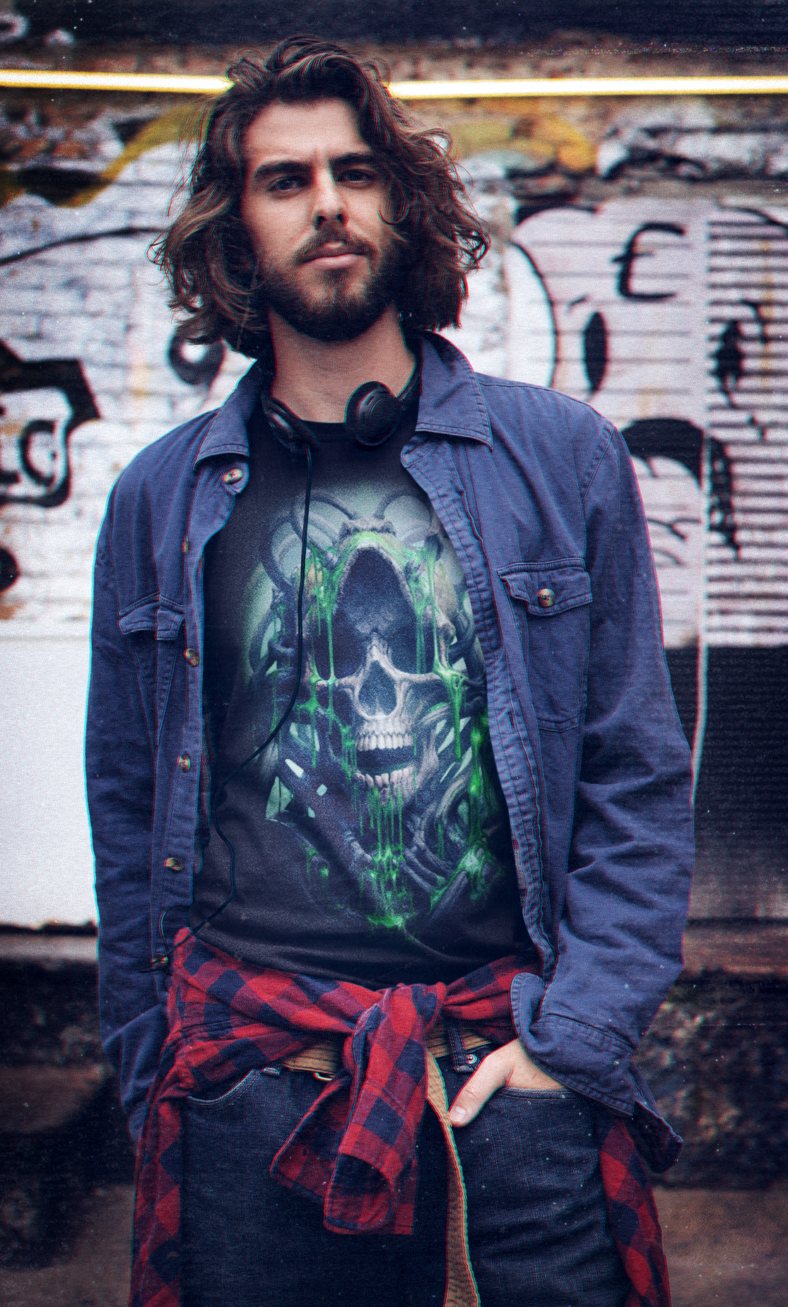 Oozing Toxic Bio-Skull T-Shirt – Gothic Dark Fantasy Horror Art by DarkAtomic