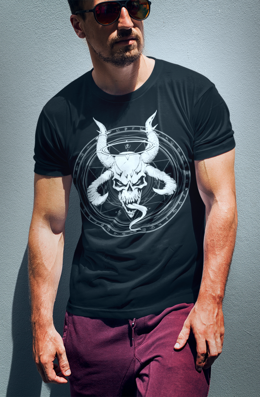 Divine Skull of Death | Occult Skull & Sigil Gothic T-Shirt