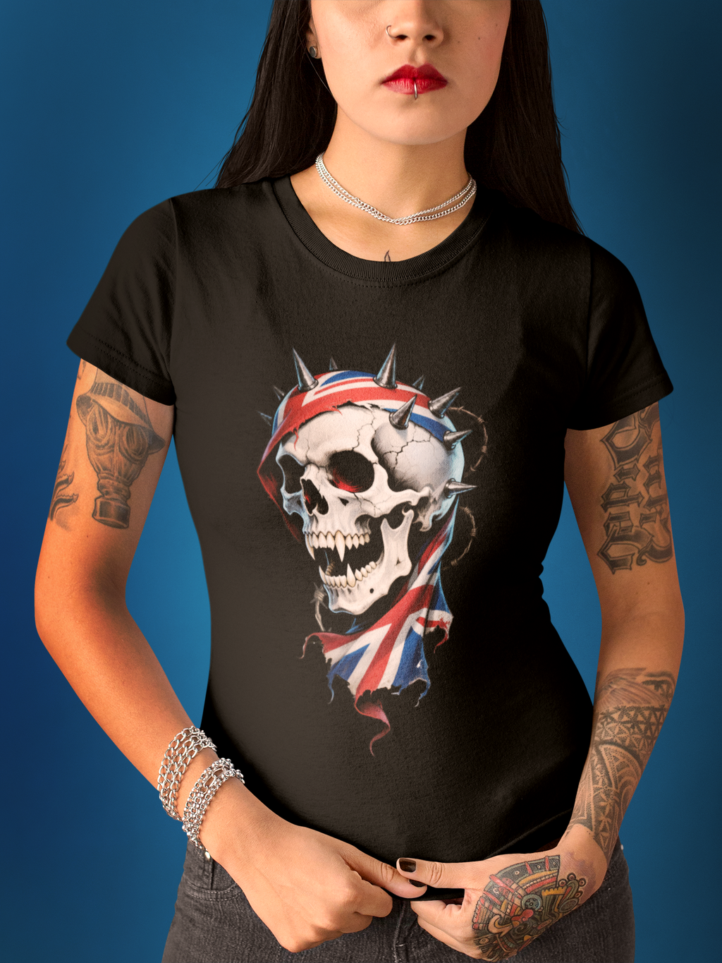 British Reaper T-Shirt | Heavy Metal Gothic Skull & Union Jack