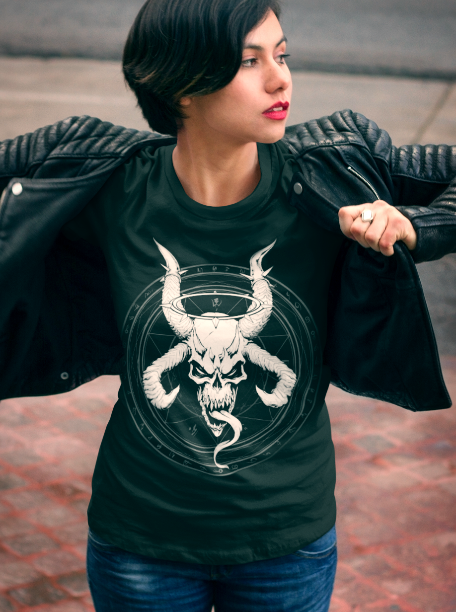 Divine Skull of Death | Occult Skull & Sigil Gothic T-Shirt